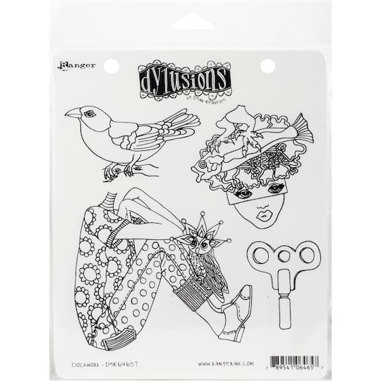 Dyan Reaveley&#x27;s Dylusions Clockwork Cling Stamp Collection